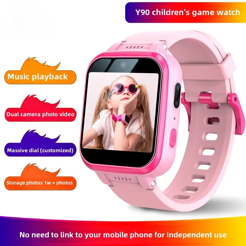 Kids Educational Watch - เกมสําหรับเด็กนาฬิกาโทรศัพท์ Y90 ความบันเทิงเพลงฟังก์ชั่นเครื่องคิดเลขขั้นตอนการนับ Photo CUSTOM Dial