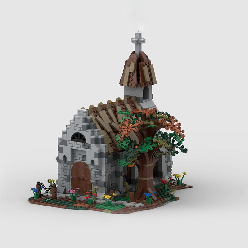 Kingdom Kids Education - 1130 ชิ้น MOC Village Church Castle