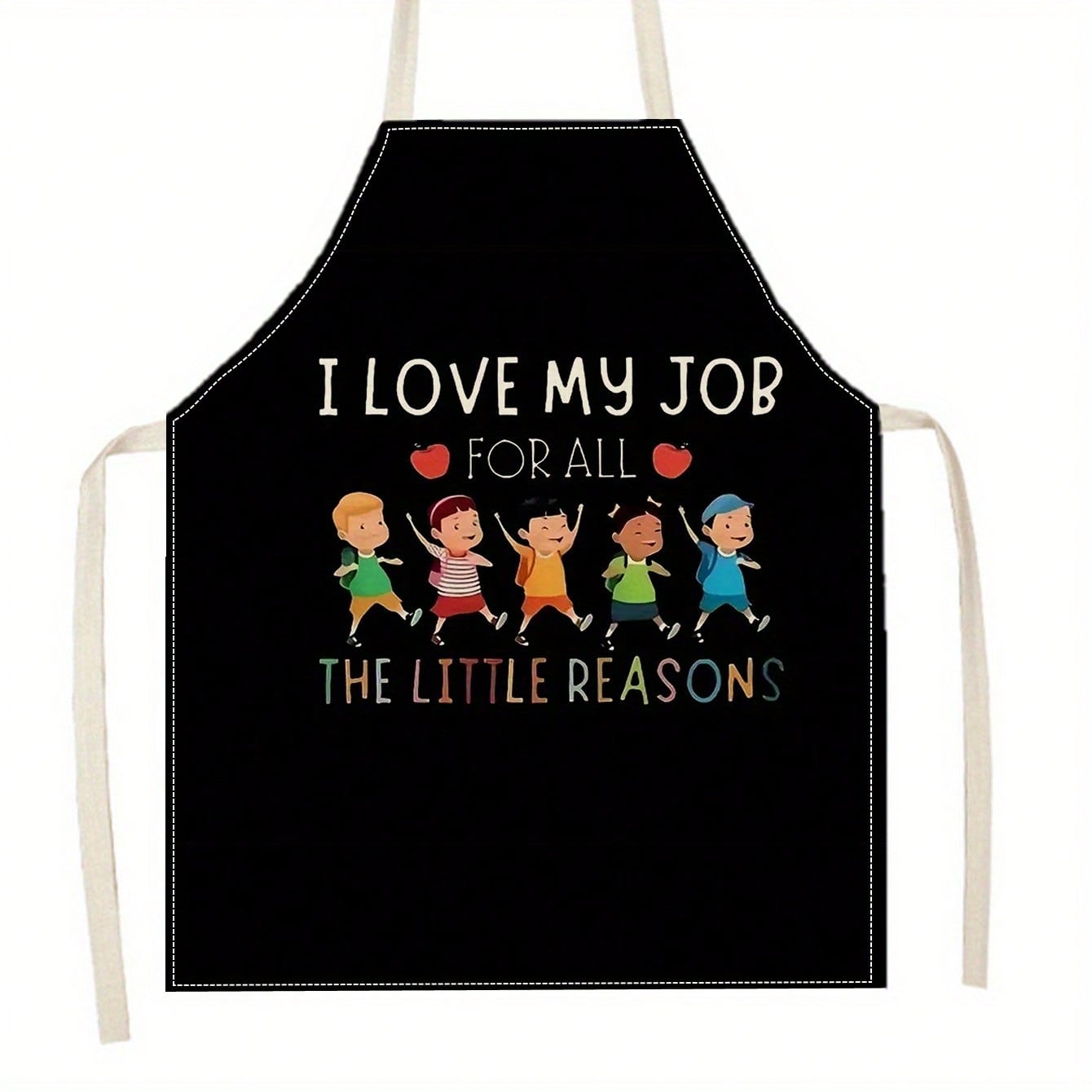 Kids Education Jobs - ผ้ากันเปื้อนครู, ลายพิมพ์ I Love My Job
