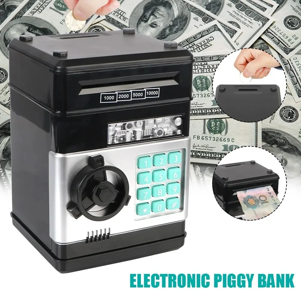 Kids Education Money - Electronic Piggy Bank ATM รหัสผ่านกล่องเงินเหรียญกล่อง ATM
