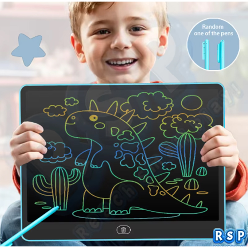 Kids Education Tablet - 16 นิ้ว LCD แท็บเล็ตกระดานเขียนสีดูเดิลฝึกนับเลขกระดานดำของเล่นเพื่อการศึกษาสำหรับ 3-12 ปีเด็กของขวัญ