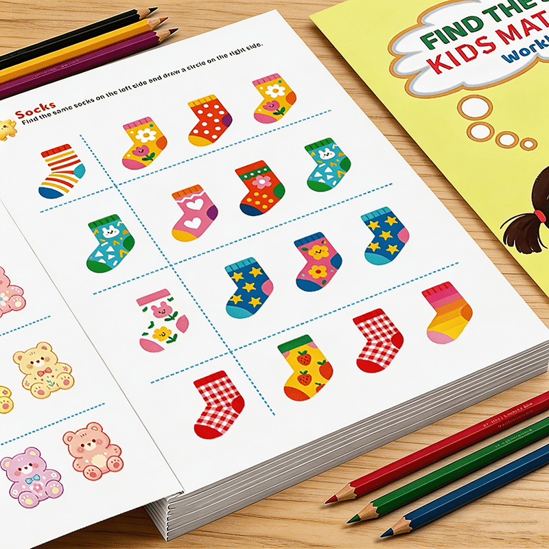 Kids Educational Workbooks - ค้นหาสมุดแบบฝึกหัดที่เหมาะสำหรับเด็ก, สมุดกิจกรรมปริศนาภาพ, ช่วยพัฒนาทักษะการสังเกต, สำหรับเด็กก่อนวัยเรียน