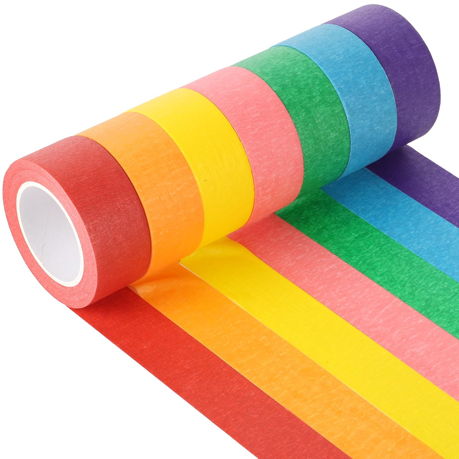 Kids Education Wallpaper - เทปมาสกิ้ง 7 สี, เทปติดผนังไม่ทิ้งคราบสำหรับการศึกษาปฐมวัยของเด็ก, การทำเครื่องหมายพื้น, การแยกสี