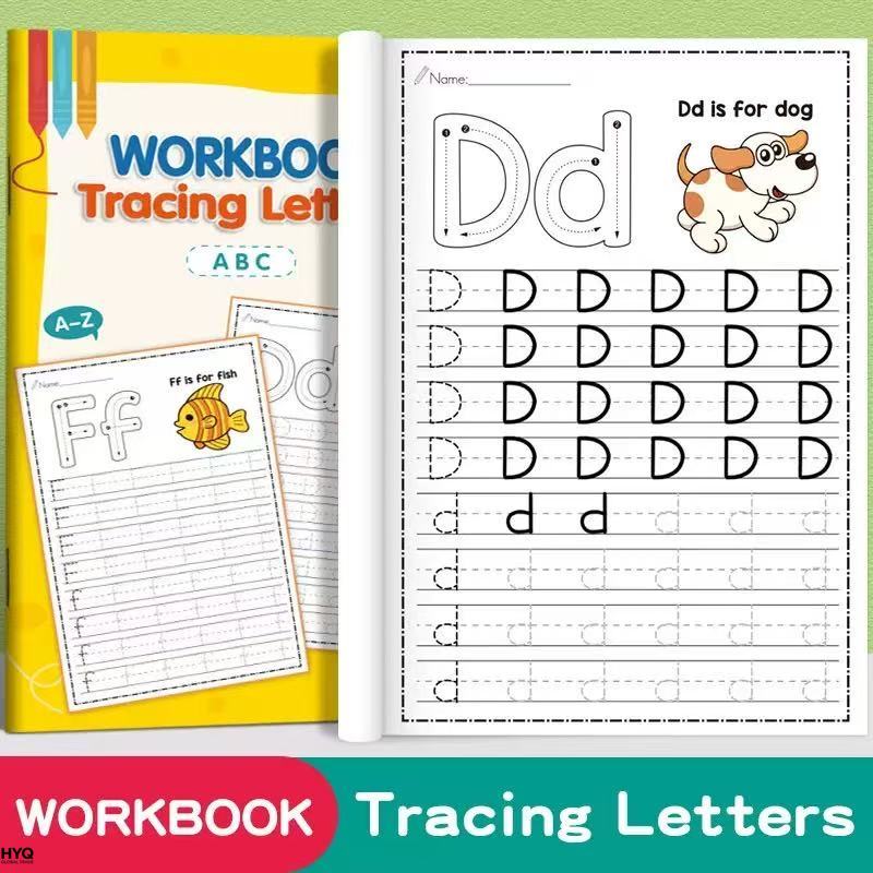 Kids Educational Workbooks - สมุดฝึกเขียนอักษรภาษาอังกฤษ 26 ตัวอักษร สำหรับเด็ก ฝึกการควบคุมปากกาและการเขียน