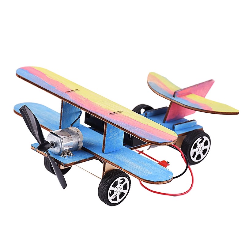 Kingdom Kids Education - STEM ไม้ไฟฟ้า Biplane ชุดสําหรับเด็กโครงการวิทยาศาสตร์ DIY ของเล่นเพื่อการศึกษา
