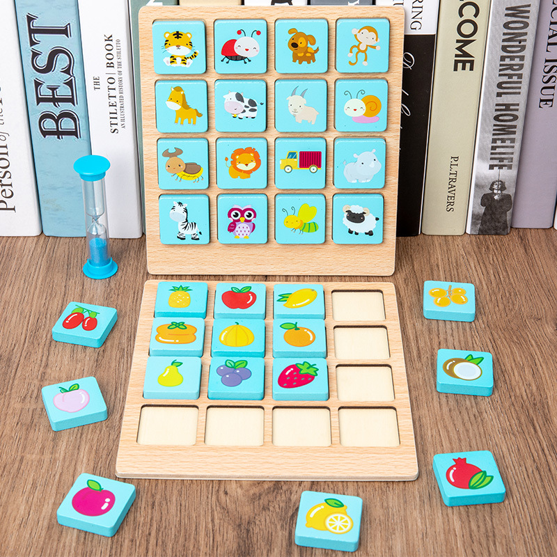เด็กปริศนาไม้เกมกระดานภาพหมากร - Kids Early Education Photos บทวิจารณ์และราคา
