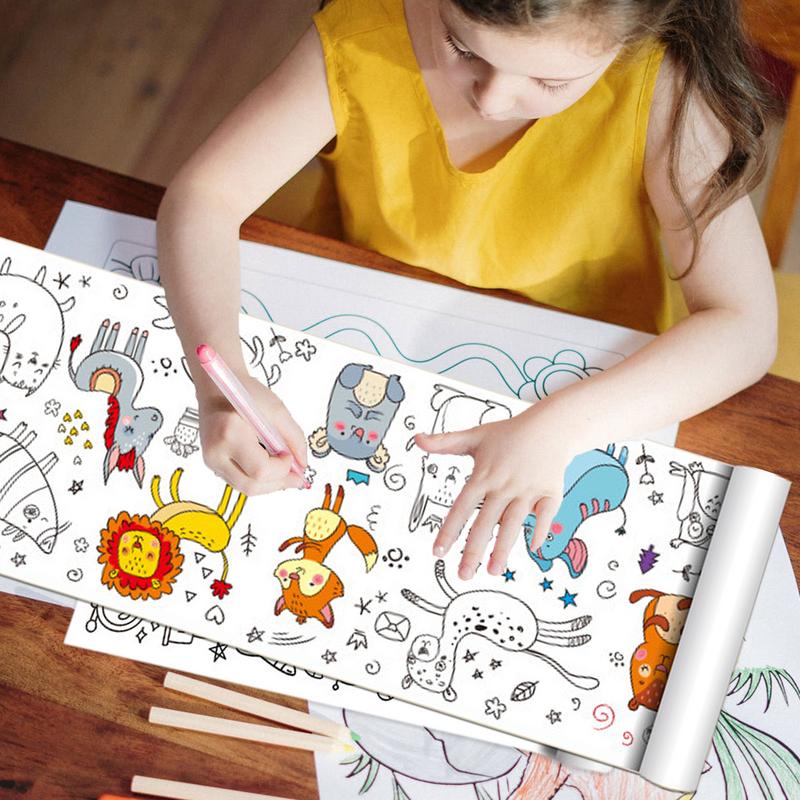 กระดาษระบายสีม้วนสําหรับเด็กกา - Kids Education Wallpaper บทวิจารณ์และราคา