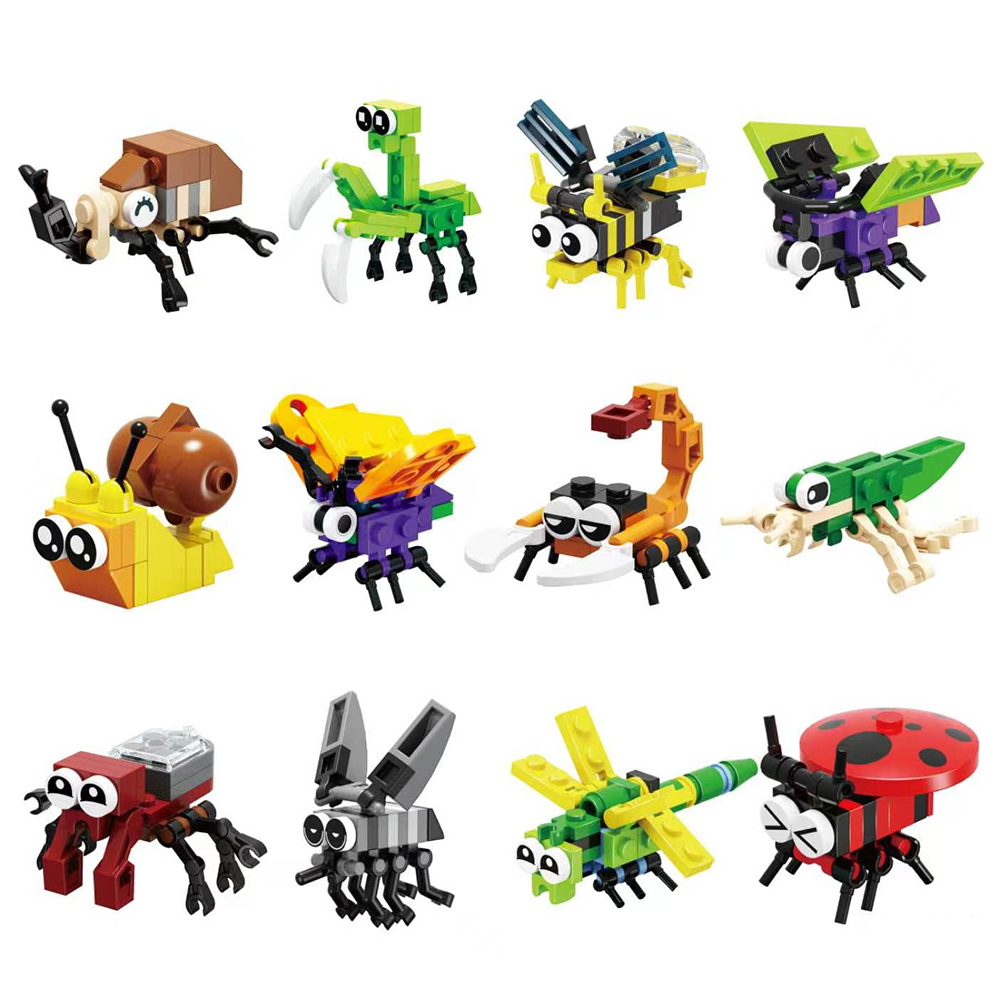 ตัวต่อชุดสัตว์แมลง 12 ชิ้น/ชุด - Kingdom Kids Education บทวิจารณ์และราคา