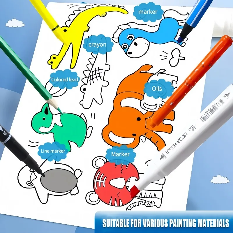 เด็กระบายสีกระดาษม้วนเหนียว DI - Kids Educational Workbooks บทวิจารณ์และราคา