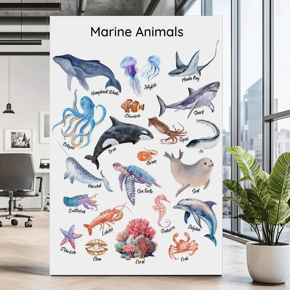 โปสเตอร์ภาพสัตว์เพื่อการศึกษาแ - Kids Education Wallpaper บทวิจารณ์และราคา