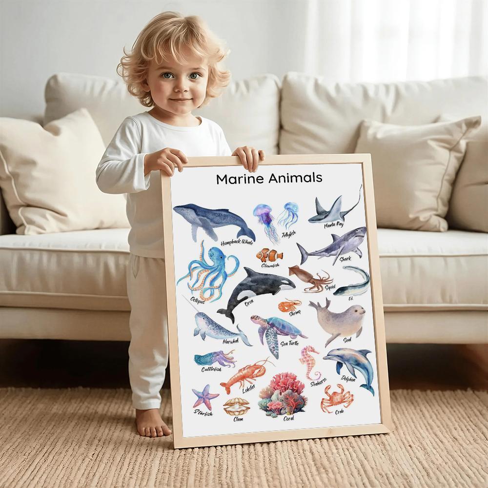 โปสเตอร์ภาพสัตว์เพื่อการศึกษาแ - Kids Education Wallpaper บทวิจารณ์และราคา