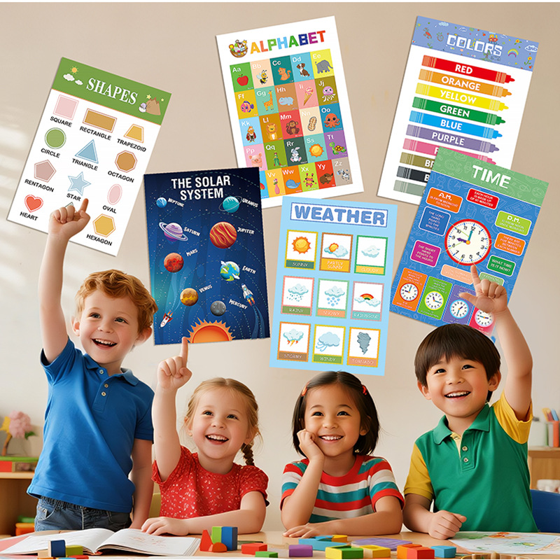 12 ชิ้นโปสเตอร์การศึกษาสําหรับ - Kids Education Wallpaper บทวิจารณ์และราคา