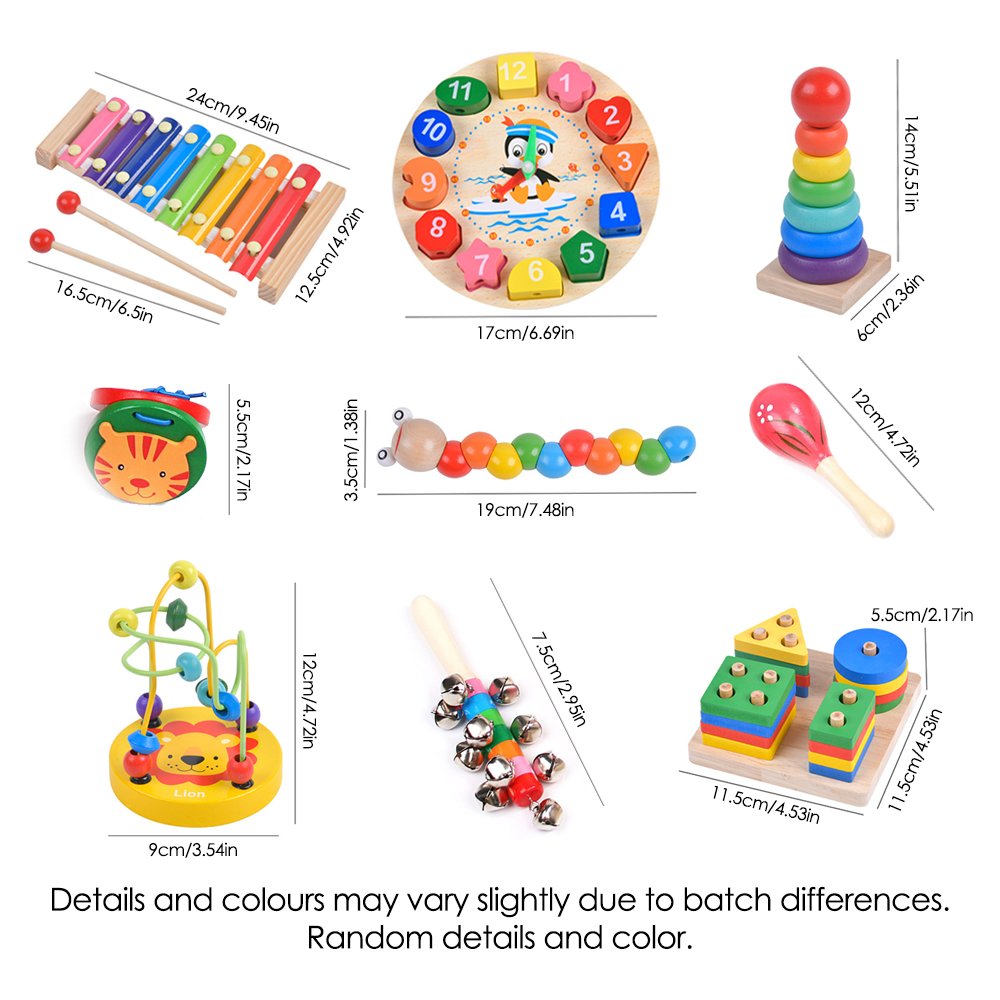 ชุดของเล่นไม้แบบมอนเตสซอรี ของ - Kids Educational Watch บทวิจารณ์และราคา