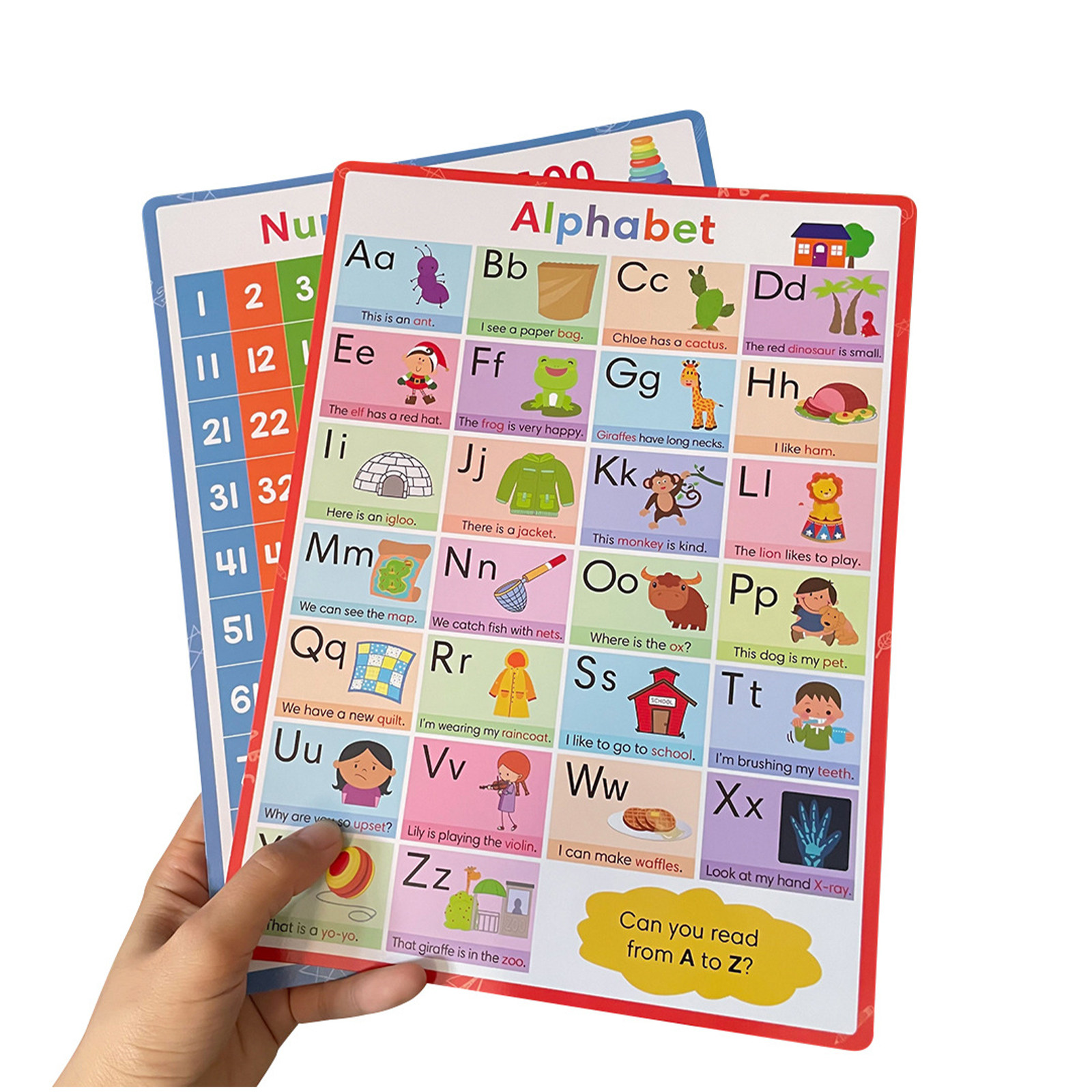 ชุดโปสเตอร์ตัวอักษรและตัวเลข 2 - Kids Education Wallpaper บทวิจารณ์และราคา