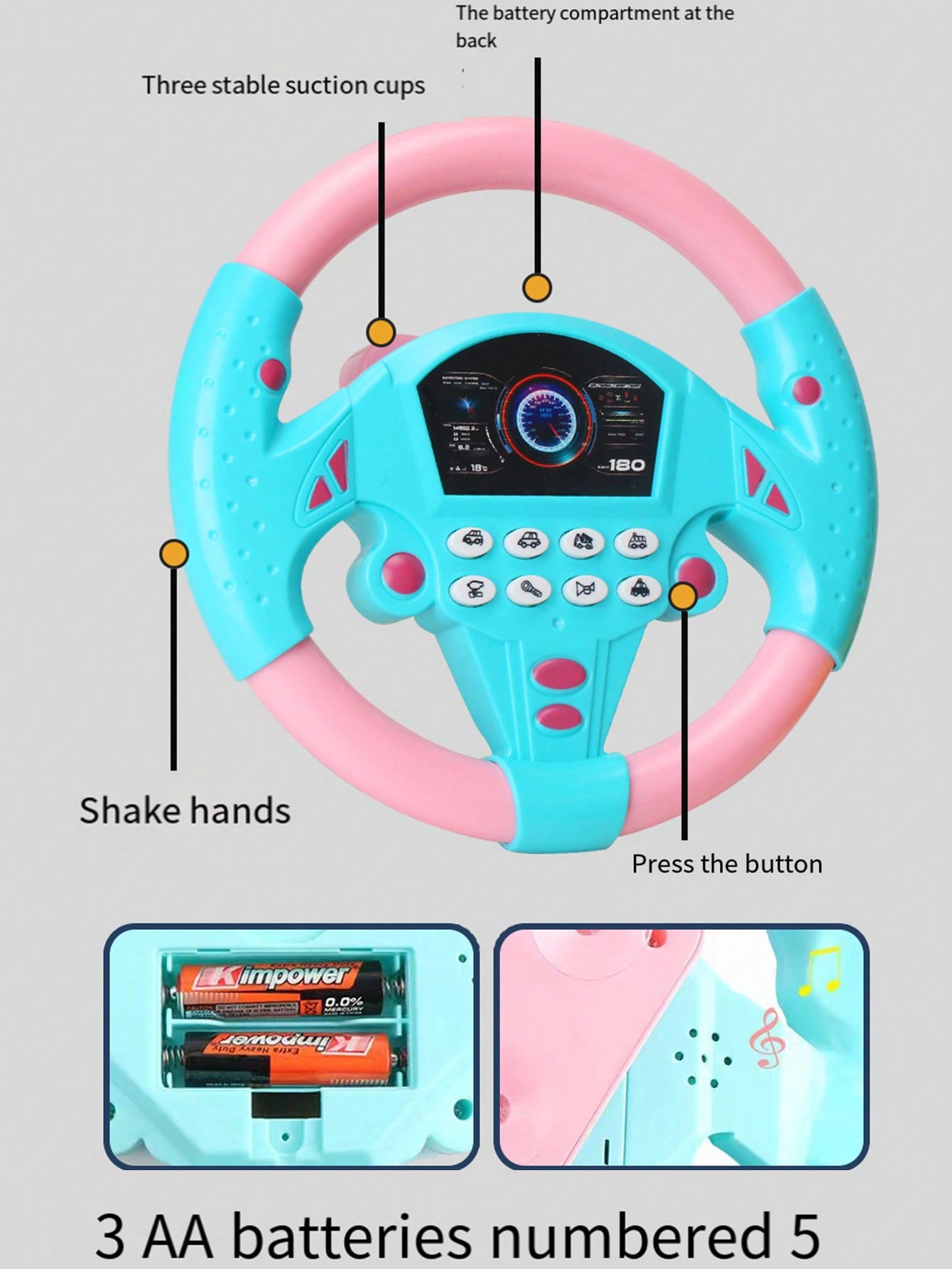 ของเล่นพวงมาลัยจำลองสำหรับเด็ก - Kids Education Phone บทวิจารณ์และราคา