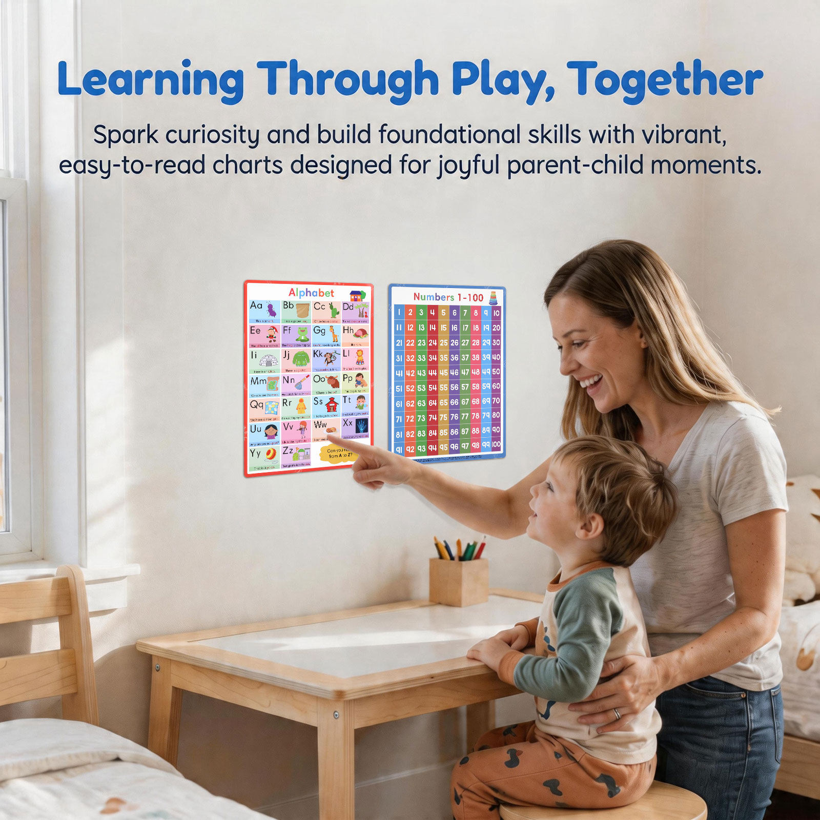 โปสเตอร์ติดผนังเพื่อการศึกษาสำ - Kids Education Wallpaper บทวิจารณ์และราคา