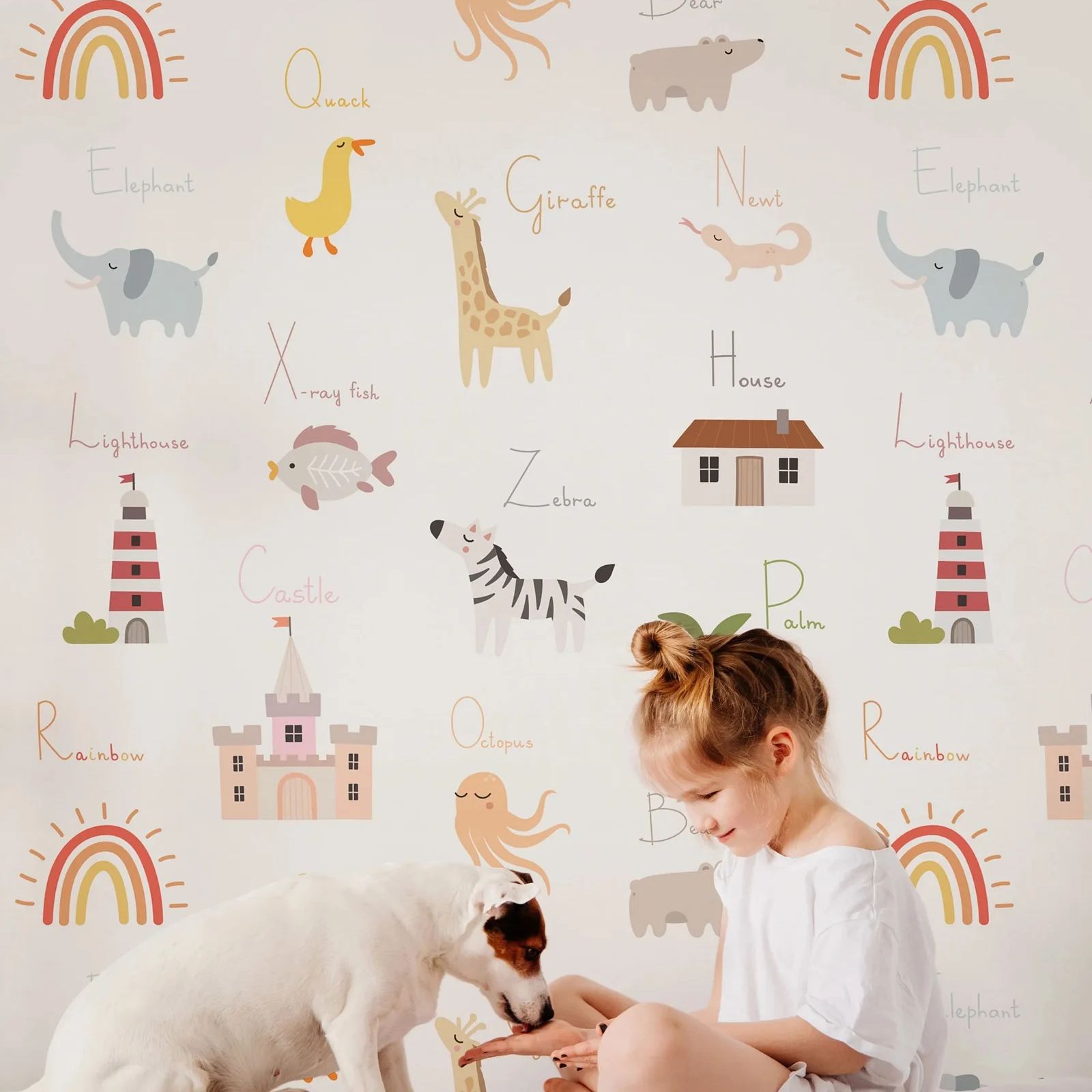 วอลเปเปอร์ติดผนังสำหรับเด็ก ลา - Kids Education Wallpaper บทวิจารณ์และราคา