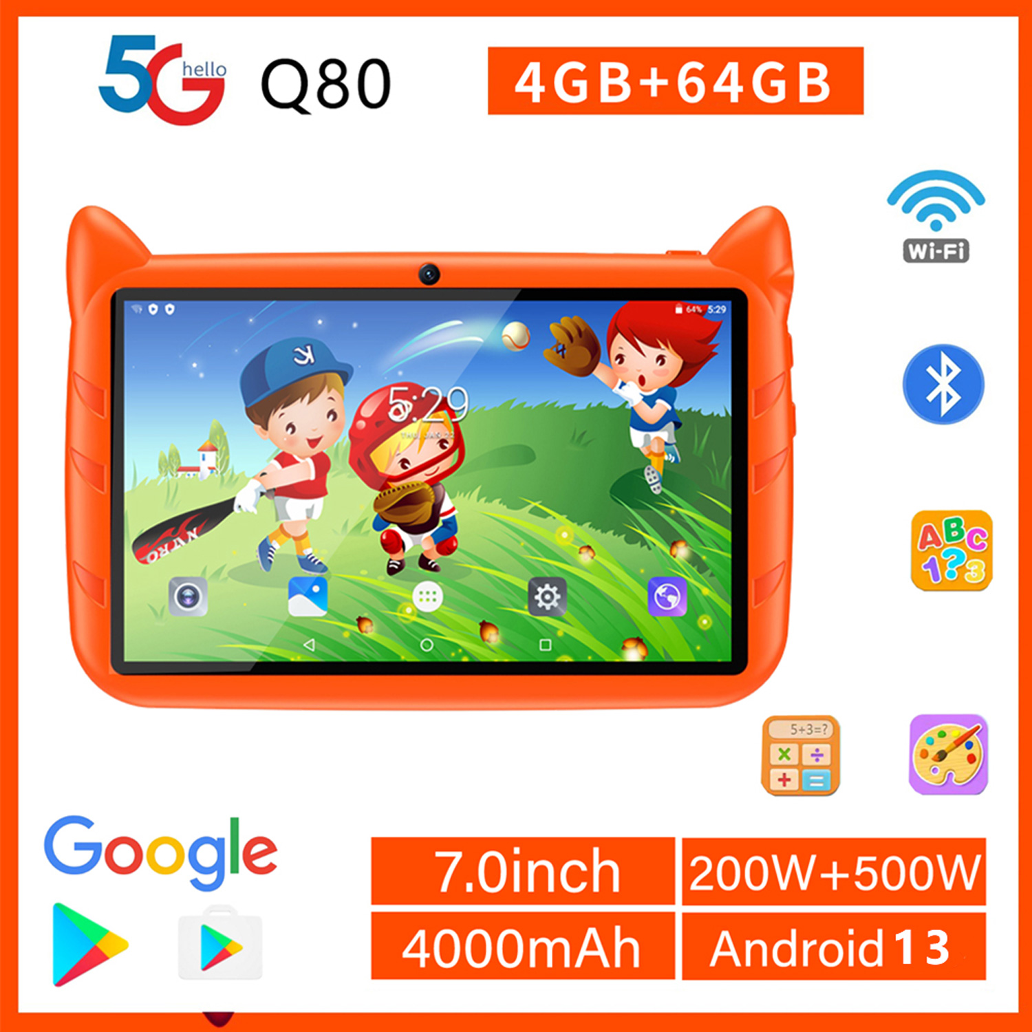 ใหม่ 5G WiFi เด็กแท็บเล็ต 7 นิ - Kids Education Tablet บทวิจารณ์และราคา