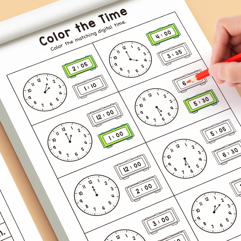 สมุดแบบฝึกหัดการบอกเวลาสำหรับเ - Kids Educational Workbooks บทวิจารณ์และราคา