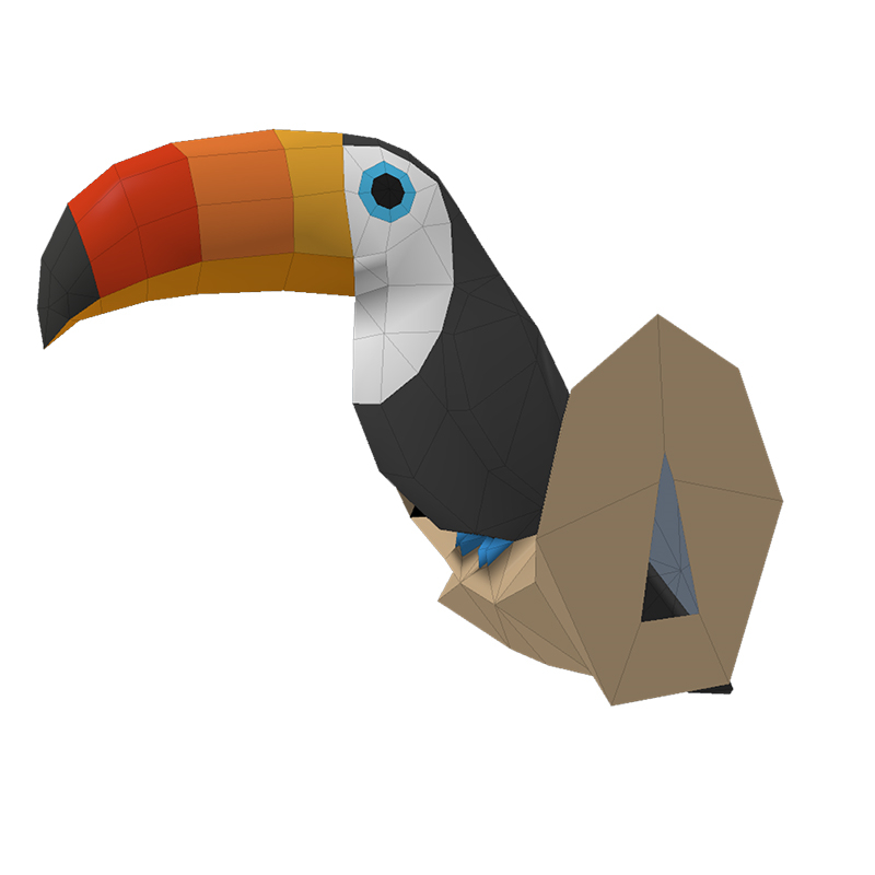 Toucan 3D กระดาษรุ่น Papercraf - Kids Education Wallpaper บทวิจารณ์และราคา
