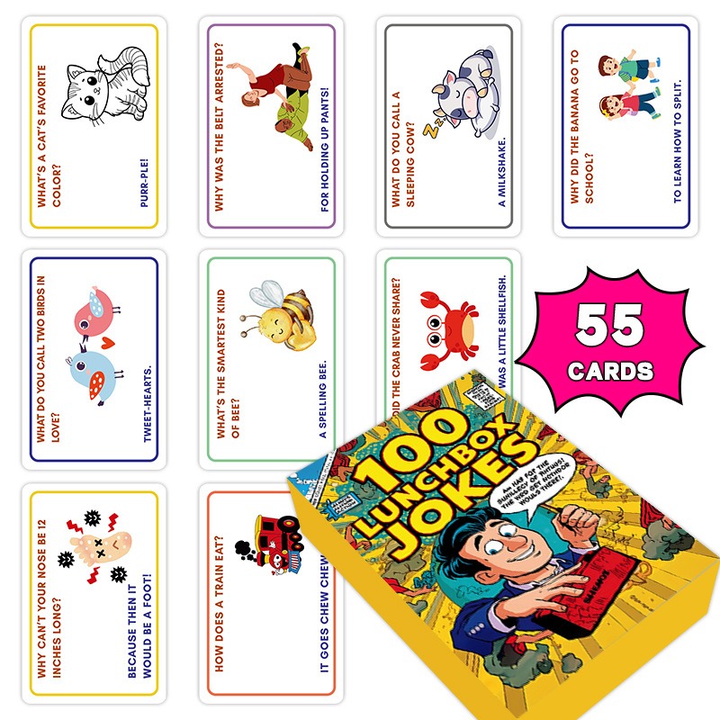 100 การ์ดตลกสำหรับกล่องอาหารกล - Kids Education Questions บทวิจารณ์และราคา