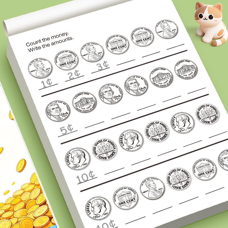 สมุดแบบฝึกหัดการนับเงินสำหรับเ - Kids Educational Workbooks บทวิจารณ์และราคา