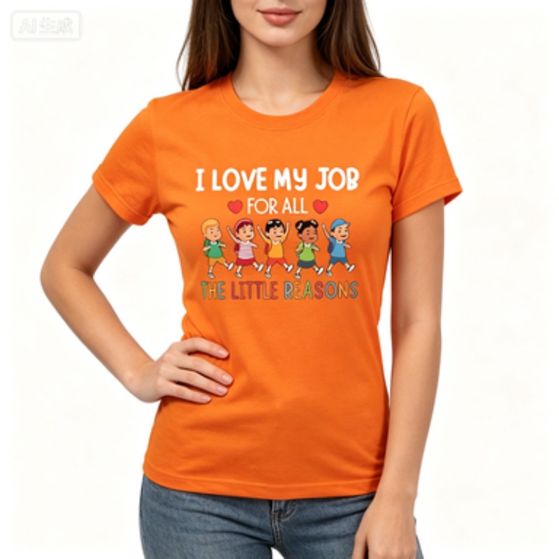 เสื้อยืดแขนสั้นทรงสลิมสำหรับผู - Kids Education Jobs บทวิจารณ์และราคา